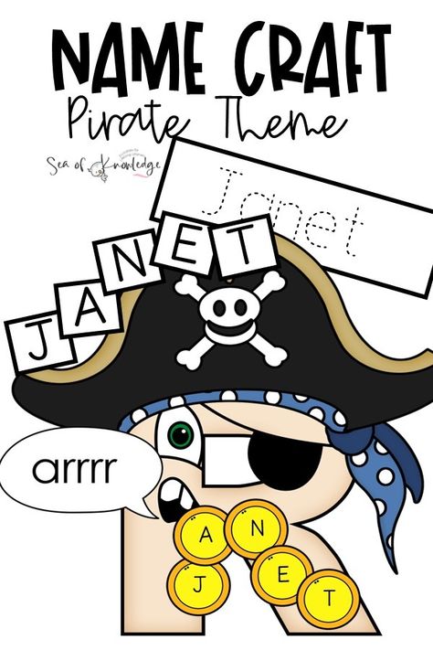 30+ of the Best Pirate Activities for Preschool (free phonics crafts) Pirate Crafts Preschool, Pirate Activities Preschool, Pirate Hats For Kids, Phonics Crafts, Pirate Preschool, Pirates Theme, Pirate Images, Speech Therapy Crafts, Preschool Journals