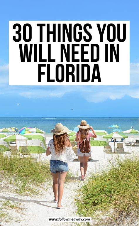 30 Things You Will Need In Florida | How To Pack For Your Florida Vacation | what to pack when traveling to Florida | Florida travel tips | Florida travel guide | bucket list for Florida | don't forget these items for your Florida vacation | what to bring to Disney | what to expect at a Florida beach | what to bring to Florida beaches | how to travel to Florida like a pro | packing list for south florida | traveling to Florida | packing for your Florida vacation | packing for your Florida beach What To Pack For Florida, Florida Packing List, Pack For Florida, Packing List For Florida, What To Pack When Traveling, Florida Packing, Florida Vacation Outfits, Florida Beaches Vacation, Florida Travel Guide