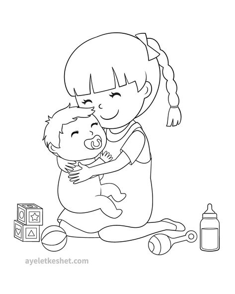 Grandma Coloring Pages Free Printable, Grandma Coloring Pages, Sisters Coloring Pages, Pregnant Coloring Pages, Mother’s Day Grandma Coloring Page, Mickey Coloring Pages, Sisters Drawing, Kids Printable Coloring Pages, Baby Coloring Pages