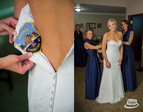 Police Engagement Photos, Cop Wedding, Police Officer Wedding, Fireman Wedding, Police Wedding, Bridesmaids Getting Ready, Firefighter Wedding, Getting Ready Wedding, Wedding Time