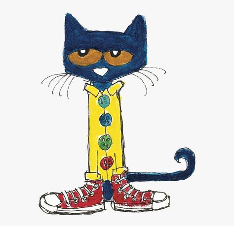 Pete The Cat Buttons, Pete The Cat Art, Living Room Cartoon, Pete The Cats, Inspirational Decals, Cat Activity, Cat Clipart, Pete The Cat, Nursery Wall Stickers