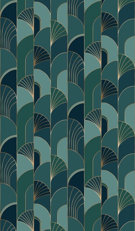 Egyptian Design Pattern, Art Deco Lobby, Palm Fan, Vines Pattern, Art Deco Design Graphics, Egyptian Motifs, Backgrounds Patterns, Abstract Tile, Art Deco Living Room