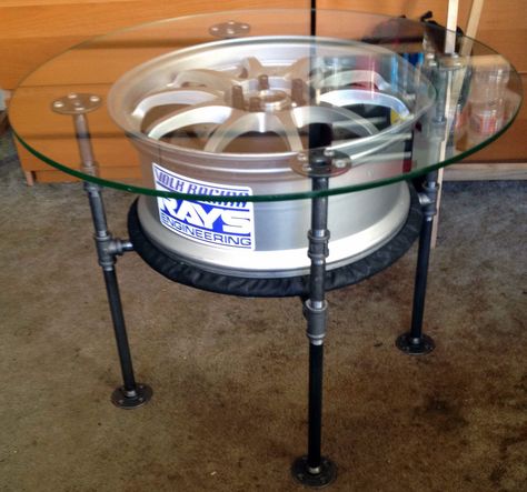 https://flic.kr/p/CtH3EG | Rays Engineering Volk CE28n Table 06 Car Rim Table, Radial Engine Coffee Table, Motorbike Dinning Table, Rim Table, Gear Table Industrial, Wire Wheel Table Diy Cable Reel, Truck Furniture, Wheel Table, Cave Basement