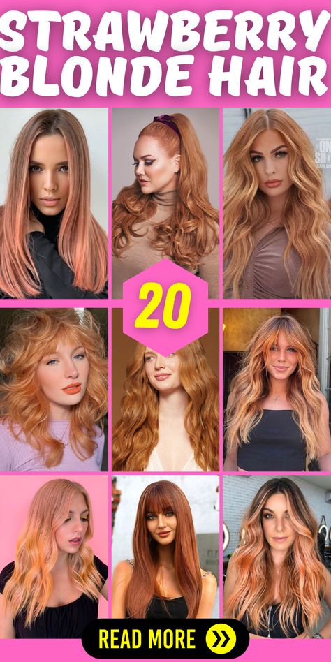 Different Shades Of Strawberry Blonde, Strawberry Blonde And Copper Hair, Strawberry Blonde With Money Piece, Dimensional Strawberry Blonde, Shades Of Strawberry Blonde, Strawberry Blonde Hairstyles, Natural Strawberry Blonde, True Autumn Palette, Natural Strawberry Blonde Hair