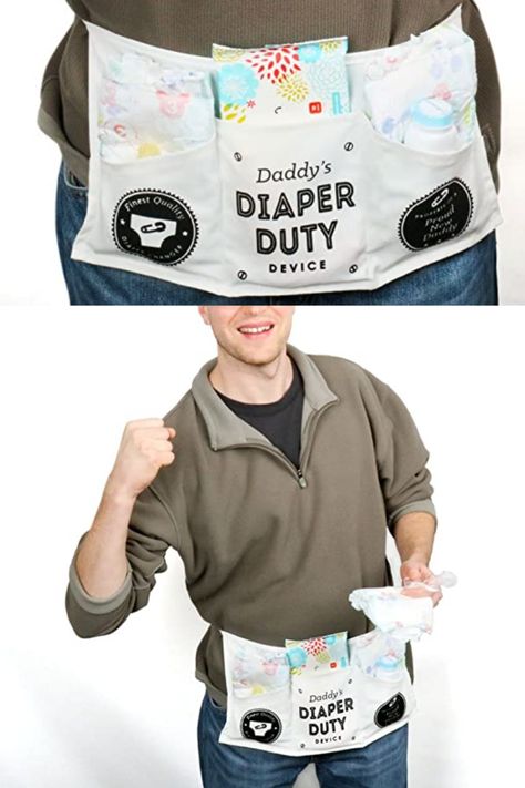 Daddy Diaper Duty Belt - Perfect and hilarious baby shower gift for the dad to be Shower Baskets, Funny Baby Shower Gifts, New Baby Names, Duty Belt, Baby Shower Baskets, Dad To Be, Survival Kits, Baby Weight, Shower Gifts