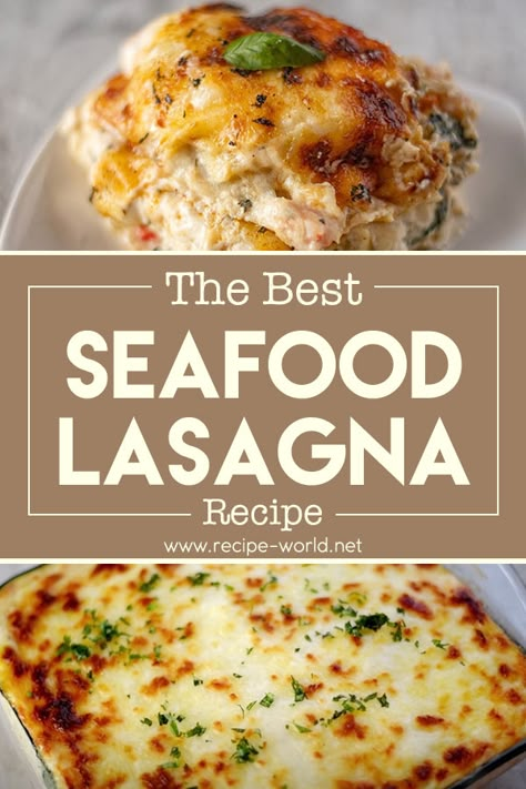 Seafood Lasagne Recipes, Seafood Lasagne, Seafood Quesadilla, Seafood Lasagna Recipe, Seafood Lasagna Recipes, Seafood Casserole Recipes, Seafood Lasagna, Best Lasagna Recipe, Lasagna Recipes