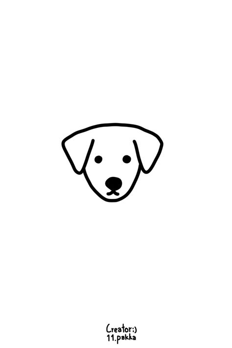 Cute Dog Drawing Labrador, Dog Drawing Ideas Easy, Tiny Dog Drawing, Minimal Dog Illustration, Easy Labrador Drawing, Dog Cute Tattoo, Simple Drawing Design, Pet Drawings Easy, Minimalist Dog Tattoo Line Drawings