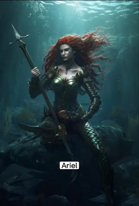 Warrior Mermaid Tattoo, Ariel Dnd, Warrior Mermaid, Mermaid Warrior, Real Mermaids, Mermaid Tattoo, Warrior Girl, Mermaid Art, Cute Cosplay