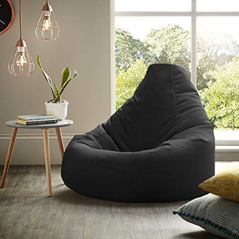 Beautiful Beanbags Adult Highback Beanbag Large Bean Bag Chair for Indoor and Outdoor Use - Water Resistant- Perfect ... Garden Bean Bags, Cool Bean Bags, Large Bean Bag Chairs, Bean Bag Living Room, Large Bean Bags, Adult Bean Bag Chair, Bean Bag Chair Covers, Outdoor Bean Bag, Bean Bag Sofa