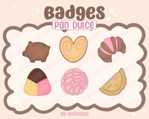 Pan Dulce Tattoo, Cinnamon Bun Drawing, Pan Dulce Drawing, Kawaii Bread Drawing, Pan Dulce Quotes, Mexican Sweet Breads, Mexican Bread, Mickey Love, Sweet Bread