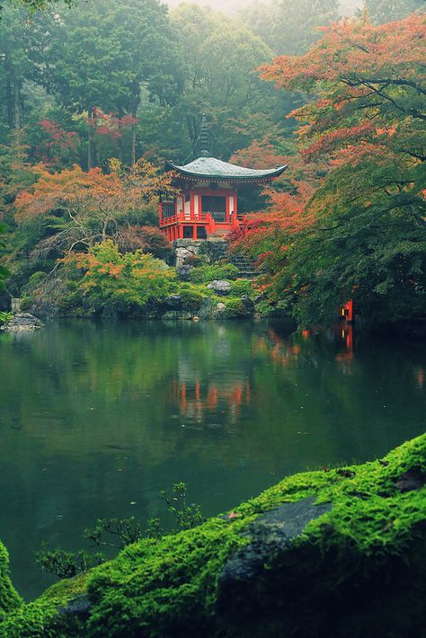 Beautiful Japanese Gardens, Japanese Shrine, Japanese Temple, Airbrush Art, Japanese Architecture, Kyoto Japan, Zen Garden, Japanese Garden, Asia Travel