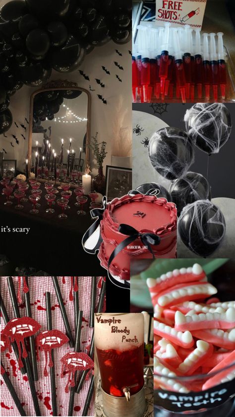 Red Party Themes, Vampire Halloween Party, Twilight Party, Vampire Party, 18th Birthday Party Themes, Horror Party, Halloween Party Dinner, Halloween House Party, Spooky Halloween Party