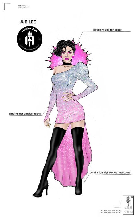 Jubilation Lee Hellfire Gala 2022 by LexSyn on DeviantArt Hellfire Gala 2022, Jubilation Lee, Hellfire Gala, Gala Outfit, X Men, Concept Art, Marvel, Deviantart, Comics