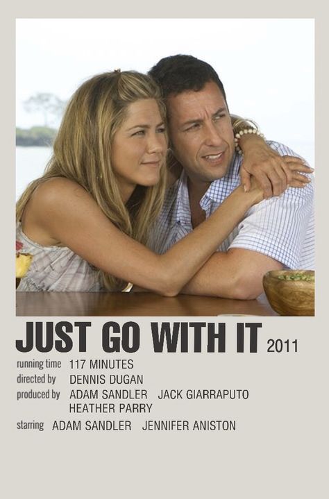 Jennifer Aniston Movies, Adam Sandler Movies, Romance Movie Poster, Romcom Movies, Just Go With It, Most Paused Movie Scenes, Iconic Movie Posters, Movie Card, The Pause