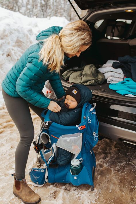 What to Pack for Hiking with a Baby - Hailey Outside Hiking With Newborn, Hiking With Toddlers, Hiking With Baby, What To Pack For Hiking, Camping With Baby, Outdoor Mom, Baby Frenchie, Best First Aid Kit, Travel With Baby