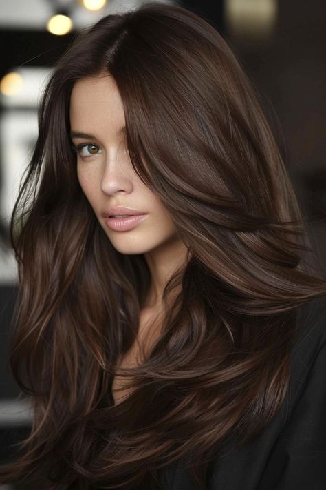 Solid Brunette Hair, Bronze Brown Hair Color, Best Hair Color For Olive Skin Tone, Hair Color Ideas For Brown Skin Tone, Brown Hair Colors Chocolate, Rich Dark Brown Hair Color, Brunette With Red Undertones, Olive Skin Tone Hair Color, Dark Brown Hair Rich