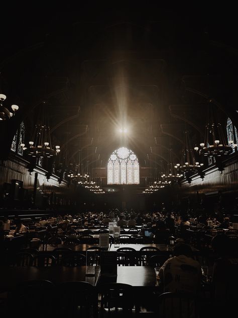 Annenberg dining hall Fancy Dining Hall, Gothic Dining Hall, Poetry Aesthetics, Castle Core, Fancy School, Darkest Academia, Meeting Hall, Convention Hall, Dark Castle