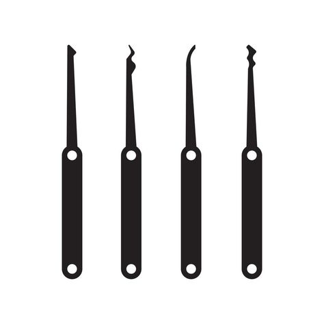 set of lockpicks for lock picking vector icon Lock Picking, Lock Pick, Homemade Tools, Vector Icons, Minimalist Design, Vector Art, Phone Wallpaper, Vector Free, Lenses