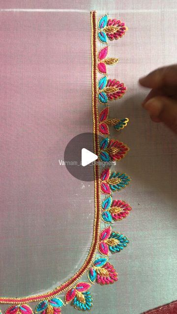 Hand Thread Work Designs, Thread Work For Blouse, Blouse Back Neck Embroidery Designs, Thread Aari Work Designs, Simple Aari Thread Work Blouse Design, Hand Embroidery Blouse Designs, Only Thread Work Blouse Designs, Simple Embroidery Designs Blouse, Simple Maggam Work Designs