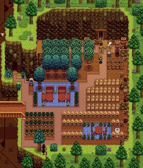 Stardew Valley Quarry, Stardew Valley Farm Ideas, Stardew Valley Farm, Stardew Farms, Stardew Valley Layout, Stardew Valley Tips, Stardew Valley Farms, Valley Game, Stardew Valley Fanart