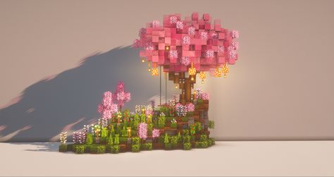 Pink Tree Minecraft, Minecraft Cherry Blossom Path, Custom Cherry Blossom Tree Minecraft, Minecraft Sakura Tree, Cherry Blossom Tree Minecraft, Minecraft Cherry Blossom Tree, Minecraft Rose, Cherry Blossom Minecraft, Minecraft Tree