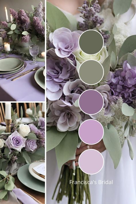 Purple Beach Wedding, Wedding Color Schemes Purple, Summer Wedding Color Palette, Lilac Wedding Themes, Lavender Wedding Colors, Wedding Color Palette Ideas, Wedding Color Schemes Summer, Lavender Wedding Theme, Wedding Theme Color Schemes