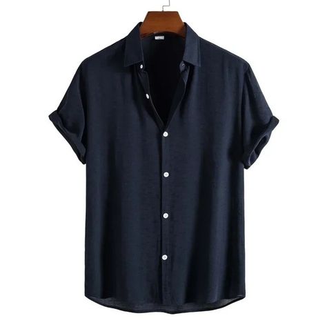 Men's Classic Short Sleeve Vacay Shirt https://kouwi.com/product/mens-classic-short-sleeve-vacay-shirt/ Plain Polo Shirts, Mens Trendy Outfits, Camisa Social, Solid Color Shirt, Mens Accessories Fashion, Mens Casual Outfits, Casual Summer Outfits, Palermo, Summer Shirts