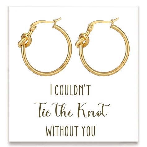 Drogomen Bridesmaid Proposal Gifts, Tie the Knot Bridesmaid Earrings Gold Knot Hoop Earrings for Bridesmaid Jewelry Maid of Honor Gifts for Wedding Bridal Party Favors Check more at https://beautyfashionideas.com/bridal/drogomen-bridesmaid-proposal-gifts-tie-the-knot-bridesmaid-earrings-gold-knot-hoop-earrings-for-bridesmaid-jewelry-maid-of-honor-gifts-for-wedding-bridal-party-favors/ Knotted Earrings, Maid Of Honor Gifts, Gold Knot Earrings, Bridesmaid Earrings Gold, Bridal Party Favors, Earrings Making, Gifts For Wedding, Your Pretty, Bridesmaid Proposal Gifts