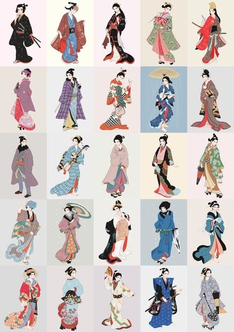 Kny Outfit, Amari Core, Japanese Edo Period, Ninja Outfit, Heian Era, Japanese Traditional Clothing, Artist Tutorials, Edo Era, Japan Traditional