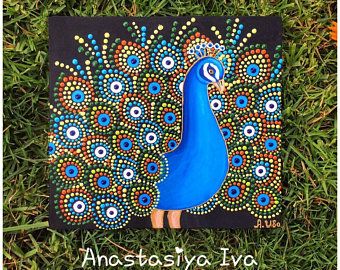 Peinture paon Dot Painting Peacock, Peacock Feather Dot Art, Dot Painting Ideas, Dot Mandala Patterns, Dotted Painting, Dot Drawings, Canvas Painting Peacock, Textured Peacock Painting, Peacock Mandala