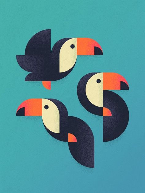 Art Using Shapes, Geometric Art Prints, Geometric Animals, Animal Wall Art, Geometric Art, Animal Illustration, Bird Art, Graphic Illustration, Art Digital