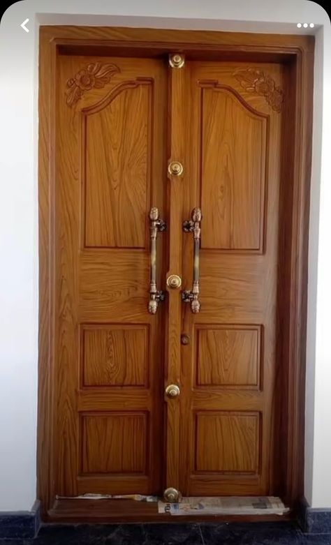 Wooden Main Door Design Double Doors, Take Wood Main Double Door Design, Double Door For Main Entrance, Wooden Main Door Design Double, Wooden Double Door Entrance, Main Double Door Design Wood, Double Door Design Entrance, Front Double Door Design Wood Modern, Wooden Main Double Door Design