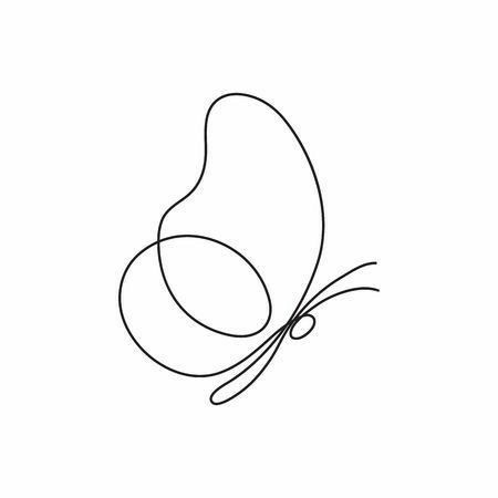 Line Butterfly, Art Abstrait Ligne, Visual Search, Single Line Drawing, Minimalist Drawing, Line Art Tattoos, Pola Sulam, Line Art Design, Butterfly Drawing