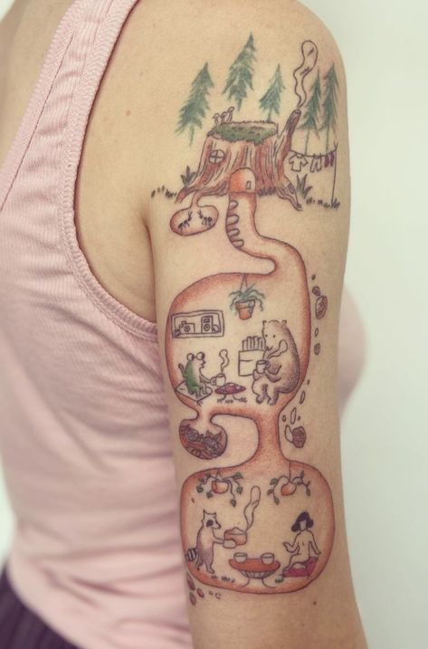 Long Forearm Tattoo, Whimsical Tattoos, Funky Tattoos, Sick Tattoo, Sweet Tattoos, Cute Little Tattoos, Aesthetic Tattoo, Dream Tattoos, Dope Tattoos