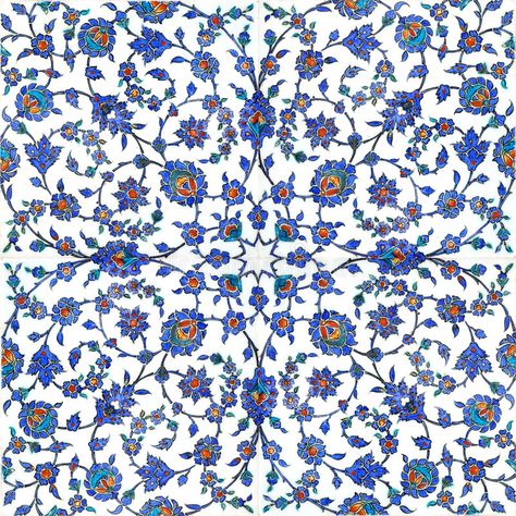 Ottoman Tiles, Islamic Tiles, Turkish Pottery, Iznik Tile, Turkish Tile, Turkish Tiles, Turkish Pattern, Floral Tiles, Turkish Ceramics