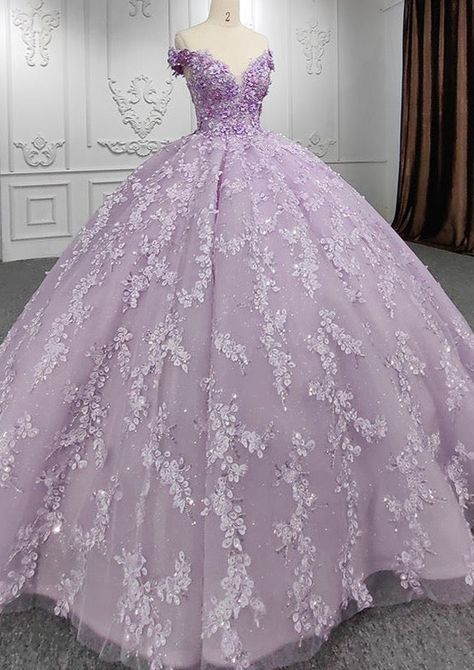 Want to Become the Belle of the Ball? Make Your Fairytales Come True and Be A Stunning Statement of Polished Perfection on Your Special Day With our Hand made Custom Couture. Highest Quality Fabrics. Best Prices. Great Customer Service. Effortlessly Elegant, Fit For A True Princess. Wear It, Feel It, Work It, Love It! Lavender Ball Gown Princesses, Ball Gowns Lavender, Purple Gown For Debut, Lavender Wedding Dresses, Light Purple Wedding Dress, Purple Princess Dress, Lavender Quinceanera Dresses, Lavender Wedding Dress, Purple Ball Gown