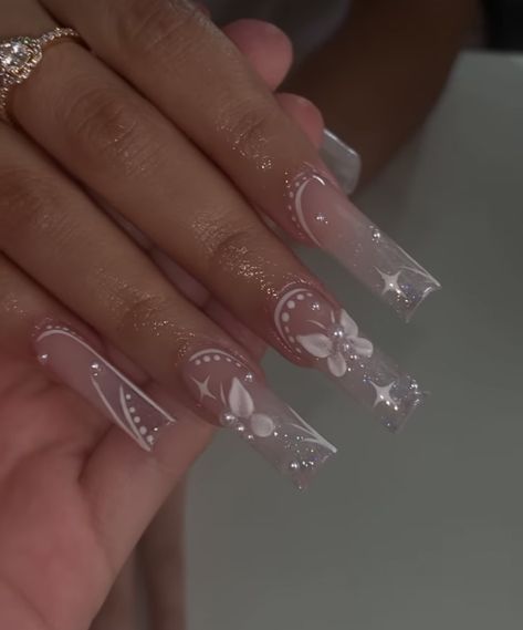 Wedding Nails For Bride Acrylic Coffin, Practice Nails, Nails Hacks, Grad Nails, Quince Nails, Quinceanera Nails, Quartz Nails, Acrylic Nails Nude, Milky Nails