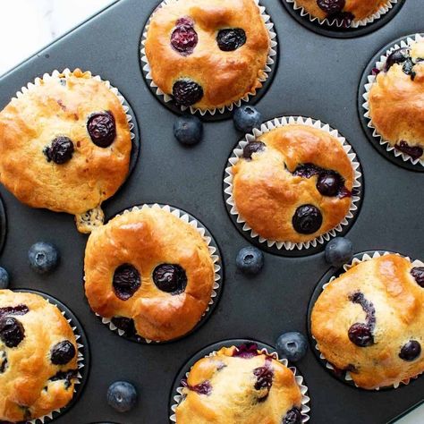 These fluffy blueberry protein muffins are easy to make, taste fantastic and are the perfect high protein dessert, treat or breakfast. Blueberry Muffins High Protein, Quest Protein Powder Muffins, Breakfast Recipes With Protein Powder, Healthy Muffins With Protein Powder, Muffins With Vanilla Protein Powder, Baking With Vanilla Protein Powder, Blueberry Protein Bread, Muffin Recipes Protein, Snacks With Vanilla Protein Powder