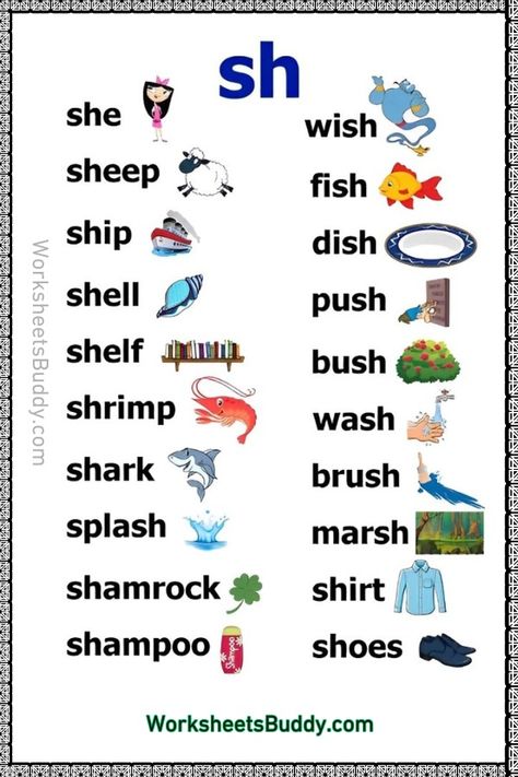 SH Word Family Worksheets PDF - Free Printable SH Sound Words List Short Sound A, Blending Words Worksheets, Ar Phonics, Word Families Printables, Consonant Blends Worksheets, Insta Hacks, Word Family List, Ch Words, Th Words