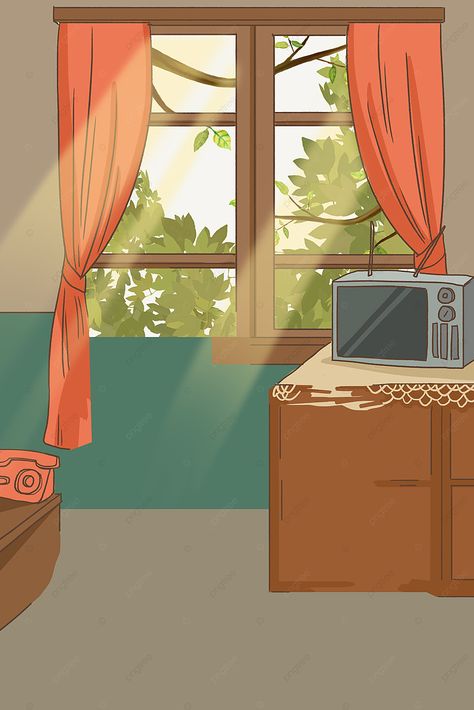 Bedroom Window Drawing, Sofa Illustration, Cabinet Wallpaper, Flip Books Art, Window Sketch, Window Background, Television Cabinet, Sprite Sheet, Indian Room