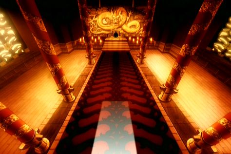 Fire Nation Palace, Ozais Angels, Avatar Scenery, Atla Scenery, Fire Nation Aesthetic, Avatar Minecraft, Nation Aesthetic, Interior House Design Ideas, Avatar Fire Nation