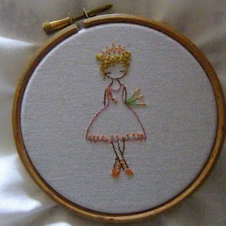 Dancing Princess Embroidery Pretty Embroidery Patterns, Princess Embroidery, French Embroidery, French Knot Embroidery, Embroidery Vintage, Crazy Quilting, Embroidery Transfers, Embroidery Patterns Free, Crewel Embroidery