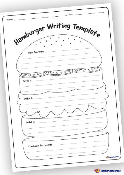 Hamburger Writing Template - K-3 Teacher Resources Hamburger Writing Template, Hamburger Writing, February Worksheets, Winter Science Activities, Graphic Organizer Template, Alphabet Letter Crafts, Writing Posters, Posters Classroom, 3rd Grade Writing