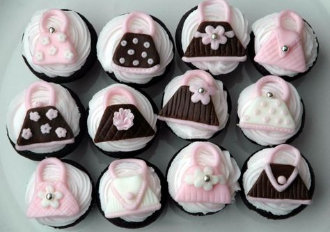 Purse Cupcakes, Handbag Cakes, Sweat Treats, Purse Cake, Creative Cupcakes, Cake Shapes, Fondant Toppers, Cupcake Ideas, Cute Cupcakes