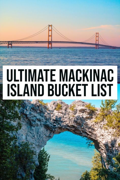 Island Bucket List, Michigan Travel Destinations, Bucket List Items, Mackinac Island Michigan, Food For The Soul, Michigan Road Trip, Michigan Vacations, Midwest Travel, Visit Usa