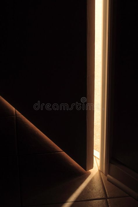 Opening Door. With bright light entering through the crack , #Ad, #bright, #Door, #Opening, #crack, #entering #ad Door Cracked Open, Bright Door, Parable Of The Sower, Low Angle Shot, Light Tattoo, Door Images, Opening Door, Inspiration For Design, Door Opening