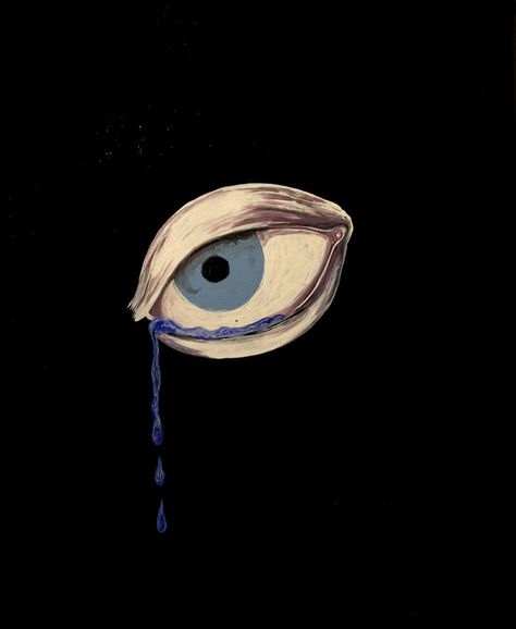 An Eye, Black Background, Water, Black