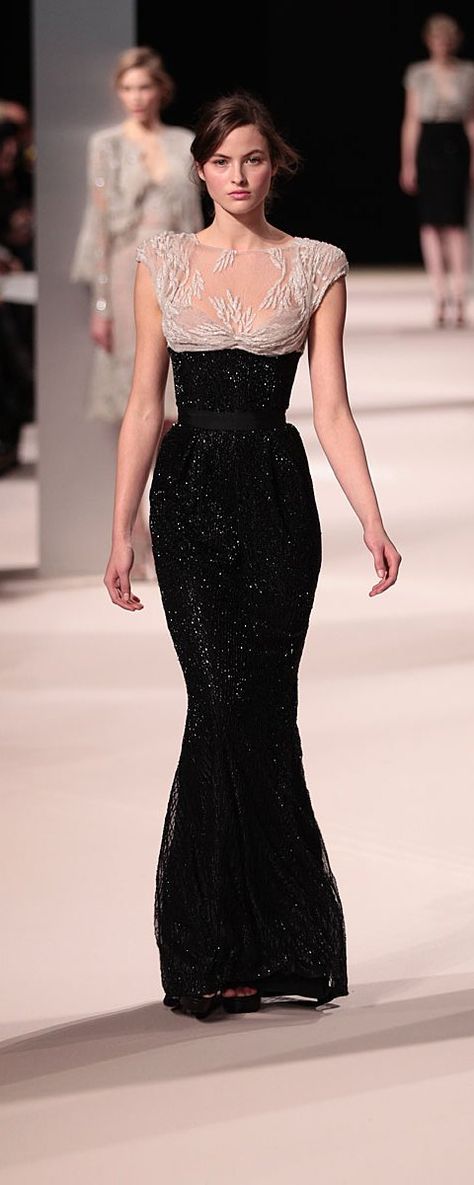 Eli Saab, Ellie Saab Couture, Black Elie Saab, Ellie Saab Dress, Elie Saab Black, Elie Saab Black Dress, Elie Saab Wedding Dress, Water Fashion, Gold Dress Elie Saab