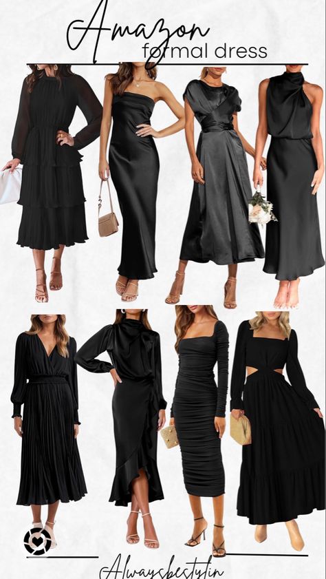 Amazon fashion finds for fall 1023. Wedding guest dress Fall wedding guest dress Formal dress Cocktail dress Fall outfits Fall fashion Fall style Fall wedding guest dress Midsize fashion Women’s tops Follow my shop @alwaysbestylin on the @shop.LTK app to shop this post and get my exclusive app-only content! #liketkit #LTKSeasonal #LTKwedding #LTKunder50 @shop.ltk https://liketk.it/4hk8W Winter Cocktail Wedding Guest, Elegant Fall Semi-formal Midi Dress, Semi Formal Black Wedding Attire, Rehearsal Dinner Dress For Guest Winter, Midsize Cocktail Dress, Winter Rehearsal Dinner Outfit Guest, Black Midi Dress For Semi-formal Fall Events, Midsize Formal Dress, Elegant Semi-formal Winter Midi Dress