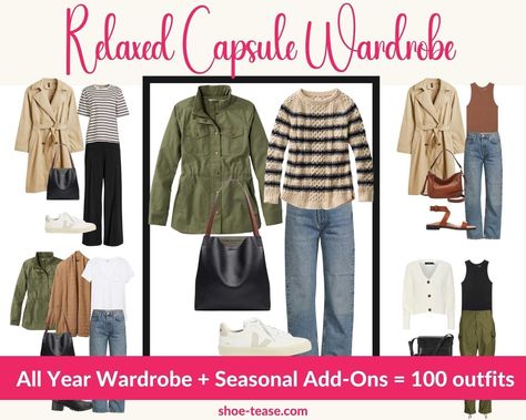 All Year Relaxed Capsule Wardrobe Planner for Women | Core Wardrobe + Summer & Winter Add-On Items, 100 Pre-Styled Outfits| Teacher Capsule New England October Outfits, Boho Capsule Wardrobe 2023, Fall Wardrobe Capsule 2024, Spring Capsule Wardrobe 2024, 10 Piece Capsule Wardrobe, Boho Capsule Wardrobe, Year Round Capsule Wardrobe, Capsule Wardrobe Planner, Plus Size Capsule Wardrobe